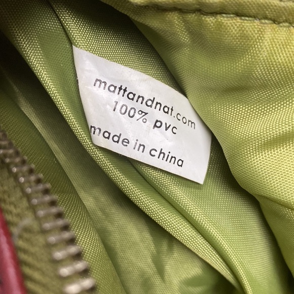 Matt & Nat Red Vegan PVC Messenger Bag - Picture 14 of 16